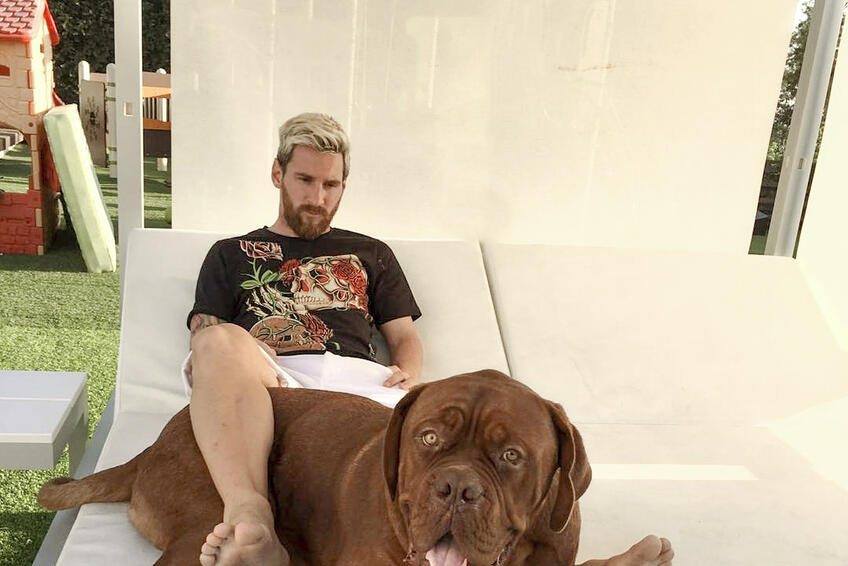 Lionel Messi a jeho domáci maznáčik