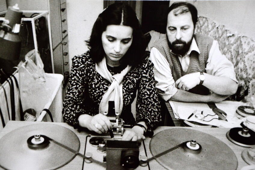 V STRIŽNI: Režisér Štefan Felix so strihačkou Evou Budzakovou.