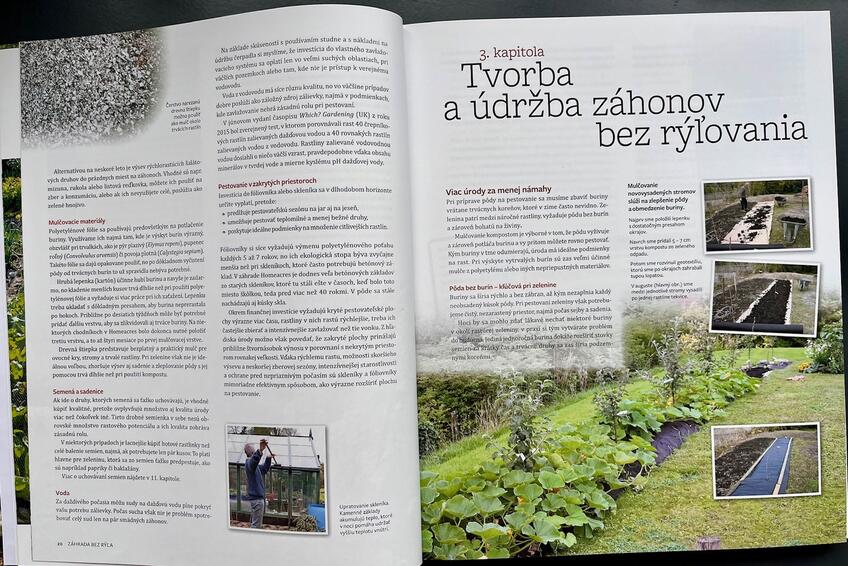 Náhľad do plnofarebnej publikácie Záhrada bez rýľa.