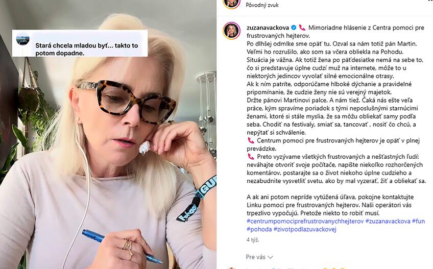 Herečka a influencerka Zuzana Vačková: Hejteri sú   krutí hlavne k sebe