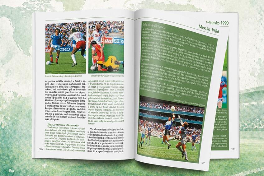 Kniha Príbehy šampionátov je plná fotografií, tabuliek, ale aj zaujímavých príbehov zo sveta futbalu. 
