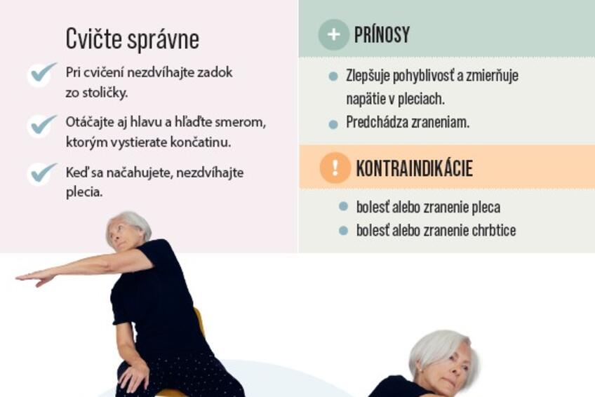 Cviky na stoličke pre seniorov - praktické a užitočné