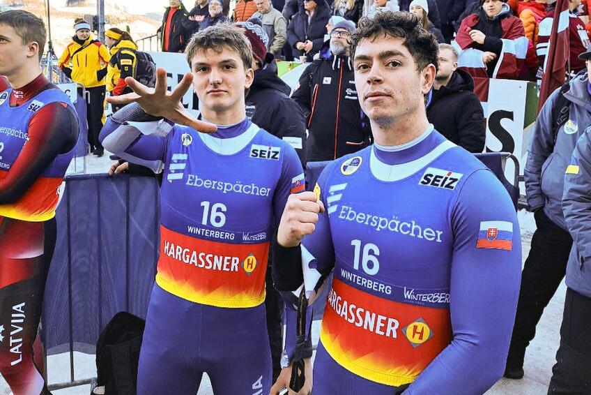 V TANDEME: Bruno a Christián Bosman, obaja sánkari patria medzi našich mladých a veľmi talentovaných športovcov.