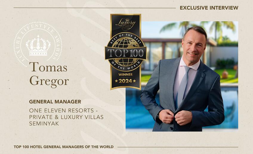 Prestížna cena pre hotelového manažéra Tomáša Gregora: Luxury Lifestyle Awards v rukách Slováka