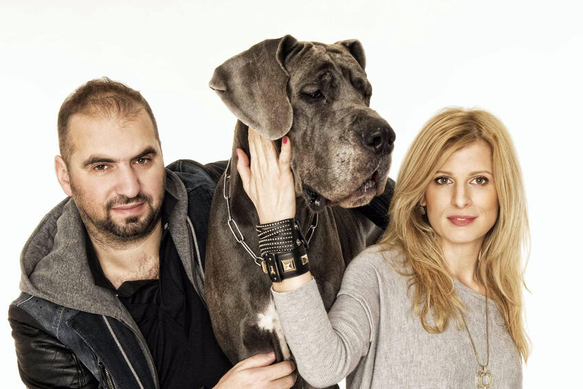 S MILÁČIKOM RODINY: Tomáš a Alexandra so svojím štvornohým miláčikom.