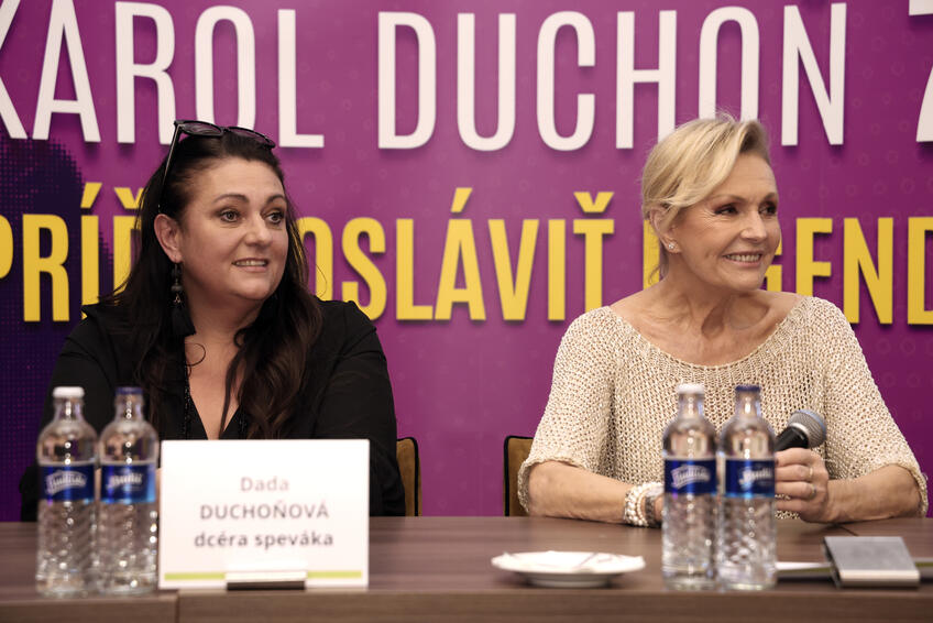 Príprava na koncert: Na tlačovej konferencii k podujatiu sa zúčastnila aj dcéra Karola Duchoňa Danka.