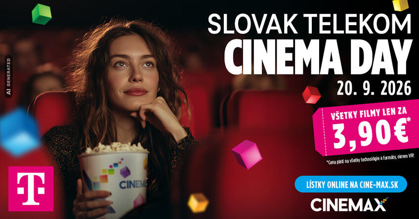 Kino za 3,90 €? Obľúbený CINEMA DAY sa vracia aj tento rok. 