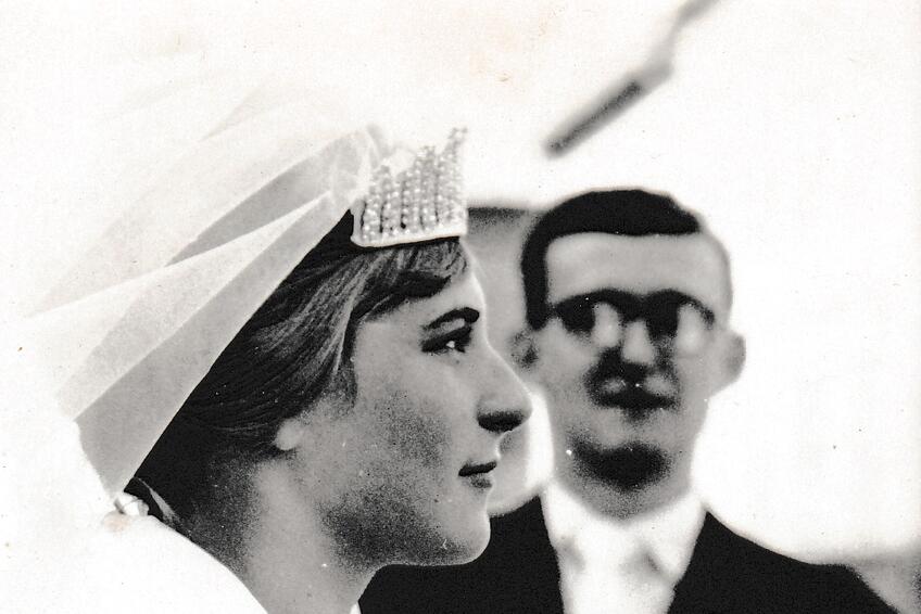 Svadobné foto: Manželia Oľga  a Ľubomír Feldekovci sa vzali 15. septembra 1962.