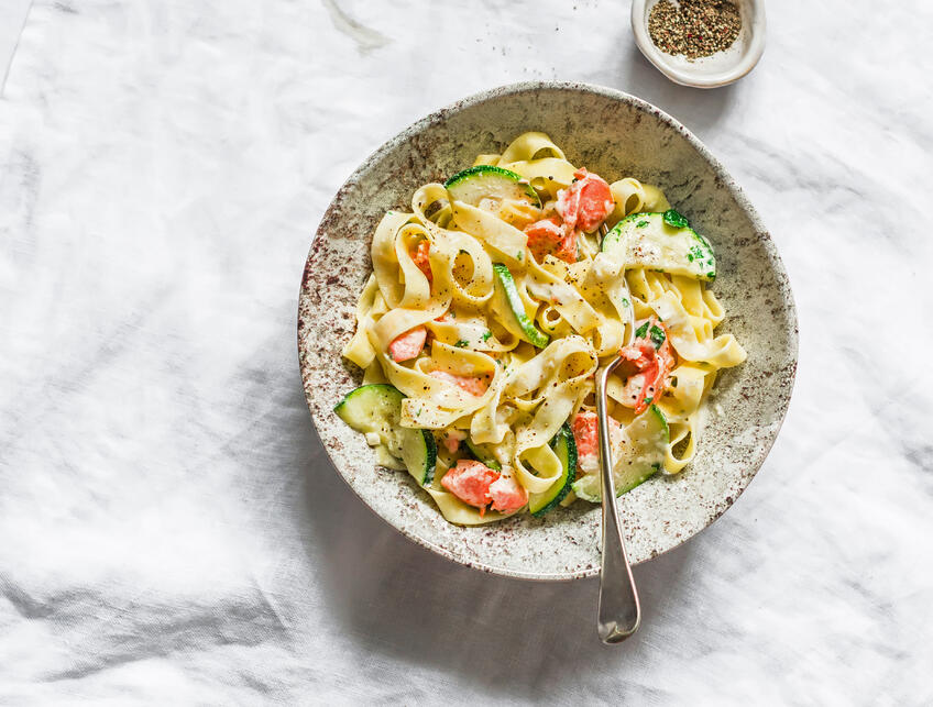 Tagliatelle s neodolateľným lososom
