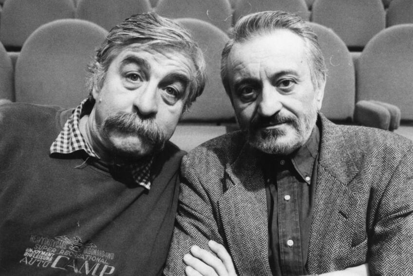 SATINSKÝ A LASICA:  Kolegovia a parťáci.  Tvorili humoristický tandem  v dobrom i zlom viac ako 40 rokov.