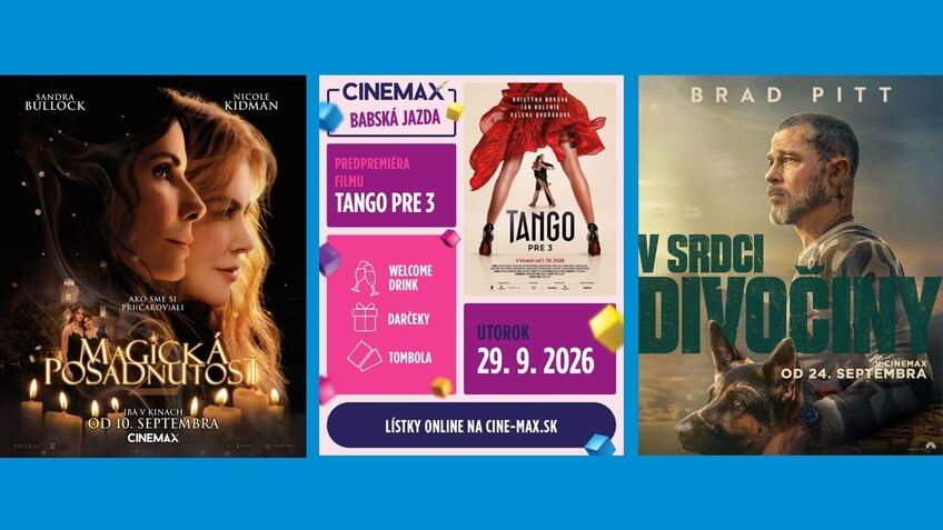 Čo uvidíme v septembri v kine CINEMAX? Na plátna prichádza romantika, dobrodružstvo aj veľké filmové návraty
